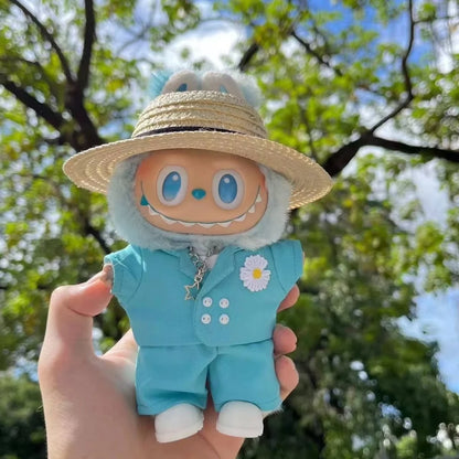G-Dragon Labubu Baby Clothes 17cm Vinyl Plush Doll Outfit – Cute Suit Pendant for Doll Keychains