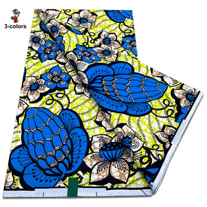 2026 Original African Wax Print Fabric - 100% Cotton Nigerian Ankara Batik Soft Pagne Material