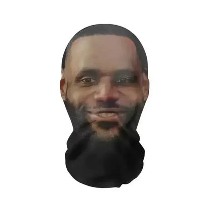 3D Printed Realistic Face Mask - Stretch Mesh Full Head Cosplay Balaclava for Role Play & Hip Hop Costume