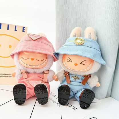 Anime Labubu Doll Clothes – Fashion Overalls for Labubu Idol V1/V2 Plush Dolls, 15cm/17cm Universal Accessories