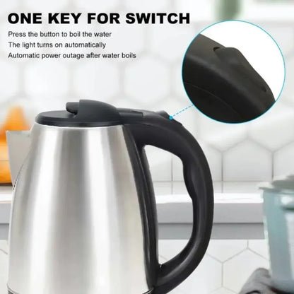 2L Stainless Steel Electric Kettle | 1500W Smart Whistle Kettle for Tea & Coffee