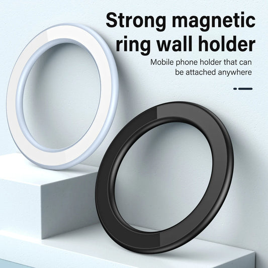 Magnetic Ring Holder for iPhone & iPad – Wall and Car Phone Stand Compatible with Magsafe Cases