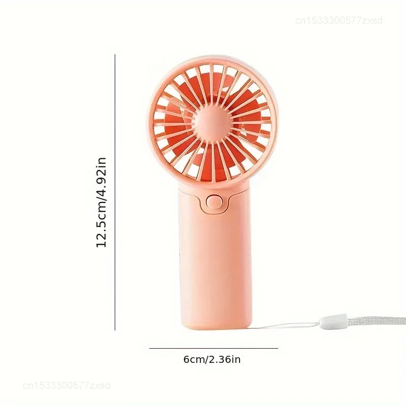 Cute Mini Portable Handheld Fan | Lightweight Pocket Electric Fan, Low Noise for Students, Outdoor Use 2025