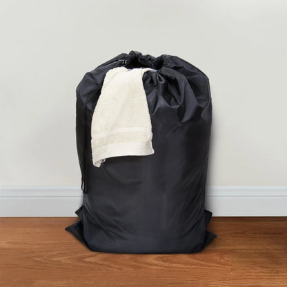 Large Heavy-Duty Polyester Laundry Bag — Drawstring Backpack for School & Camping