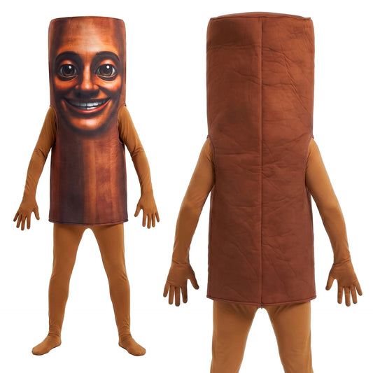 Tung Tung Tung Sahur Costume - 3D Printed Face Sponge Cosplay Outfit for Halloween & Performances