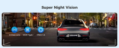 AZDOME M300S Dash Cam – 4K+1080P Dual Car Camera, Built-in 5.8GHz WiFi, GPS, 24H Parking Mode, Night Vision Black Box
