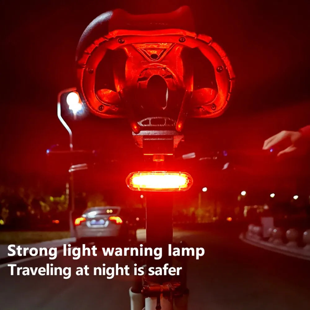 USB Rechargeable Bicycle Taillight – MTB Red LED Rear Cycling Warning Light for Mountain Bike Safety Lamp
