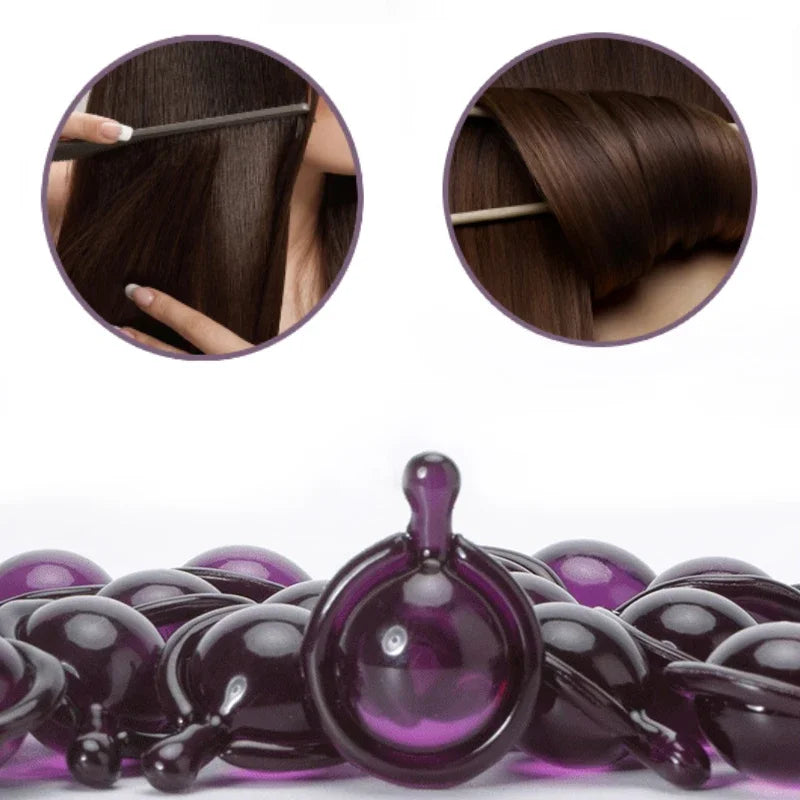 Smooth Silky Hair Vitamin Capsules: Keratin Complex Oil for Hair Care - Repair Damaged Hair with Anti Hair Loss Serum (5/10/15Pcs)