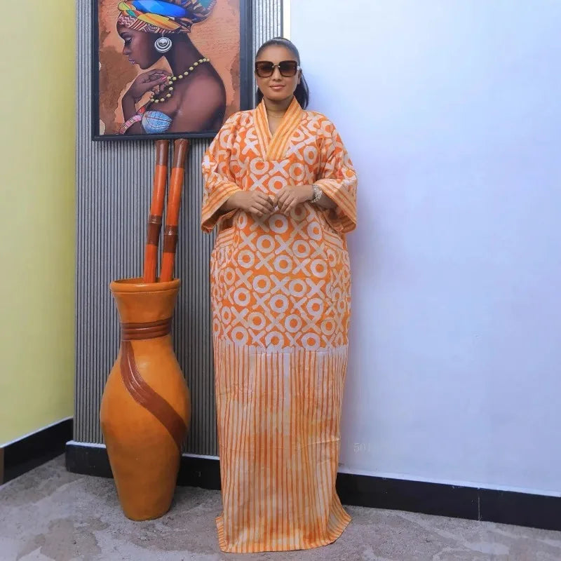 Plus Size African Maxi Dress - Traditional Dashiki Ankara Kaftan Abaya Robe