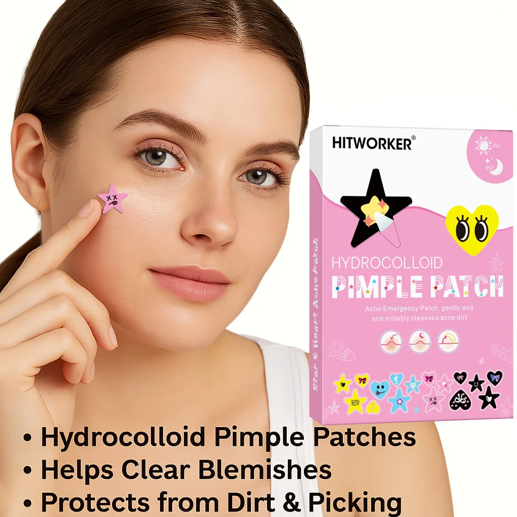 280PCS Acne Patches - Cute Hydrocolloid Blemish Stickers for Face and Body Care