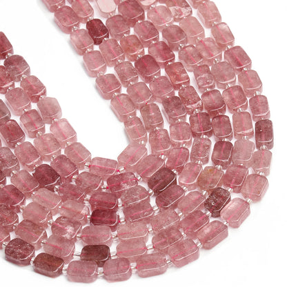 Natural Gemstone Rectangle Beads - 8x12mm Amethyst Citrine Lapis Lazuli Spacer Beads for DIY Jewelry Making & Bracelets