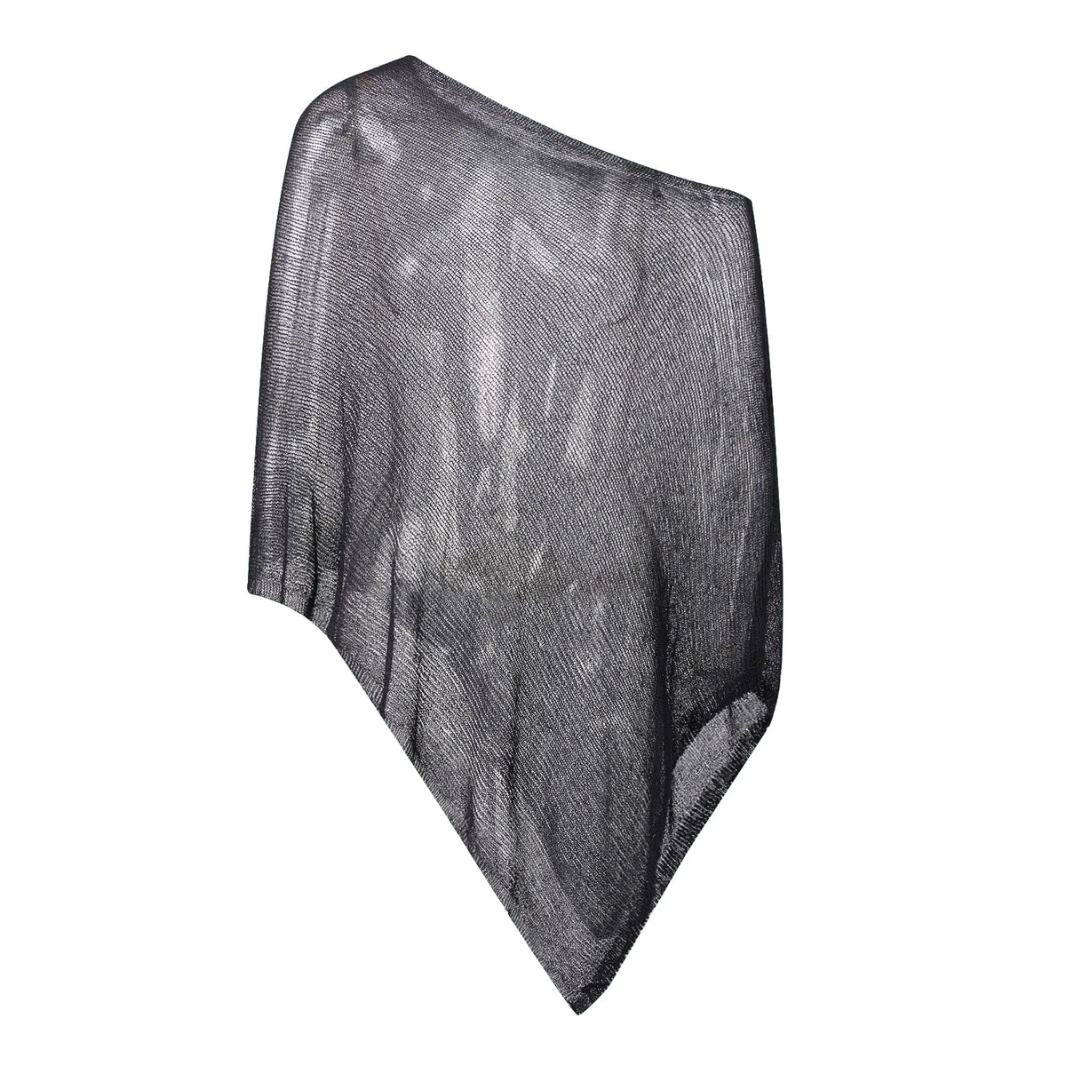 Women's Knit Bikini Cover-Up - Sheer Off-Shoulder Loose Pullover with Irregular Triangle Hem