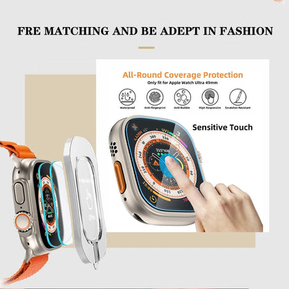 Tempered Glass Screen Protector for Apple Watch Ultra 2 49mm – HD Film with Alignment Tool, Easy Install Kit for iWatch Ultra