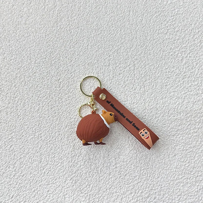 Italian Brainrot Cartoon Keychain – Funny Tung Tung Tung Anime PVC Key Ring Pendant Gift