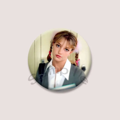 Britney Spears Music Brooch Pin – Pop Singer Badge Jewelry for Bags & Clothing, Fan Collection Accessories & Gift Item