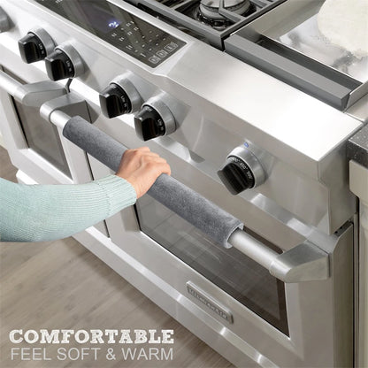 2PCS Refrigerator Door Handle Covers – Anti-Skid Fridge & Oven Protectors, Fingerprint-Resistant Kitchen Decor Gloves