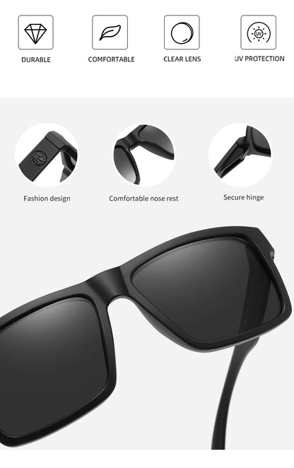 2024 New Heat Wave Luxury Polarized Sunglasses – Square Conjoined Lens, UV400 Protection for Men & Women