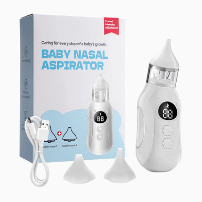 Baby Electric Nasal Aspirator - Rechargeable Infant Nose Cleaner with Built-In Music and Nursery Rhymes