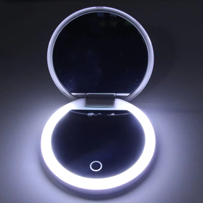 UV Mirror Sunscreen Testing Camera — 2X Magnification Travel Makeup Mirror, 3.5-inch Pocket Size