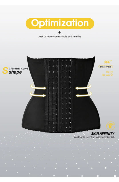 Women’s Slimming Waist Trainer Belt — Tummy Control Body Shaper, Fat Compression Girdle & Firm Corset Shapewear