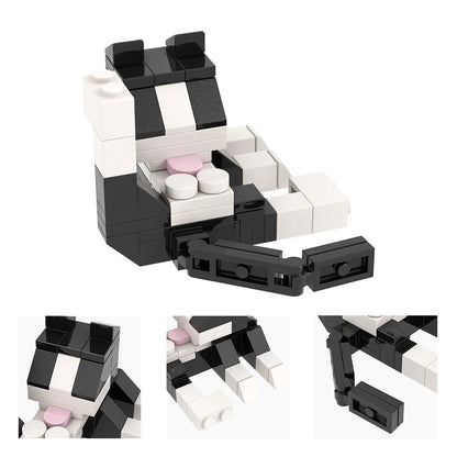MOOXI Animal Series 62PCS MOC Cat Figures – DIY Building Blocks Educational Toys for Kids, Birthday Gift MOC3042-3045