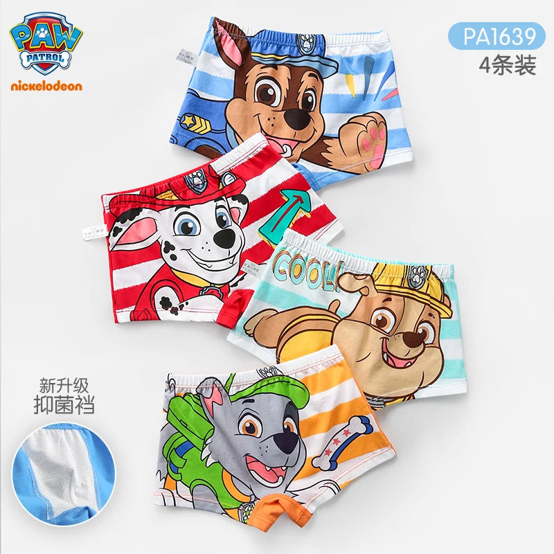 PAW Patrol Kids Cotton Boxer Briefs - Slim Fit Comfortable Underwear for Boys Ages 3-8 Years