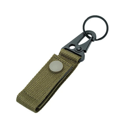 Tactical Molle Keychain with Metal Hook – Nylon Backpack Key Holder