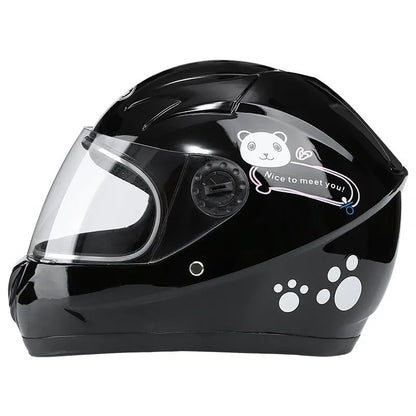 New Cute Children’s Full Face Helmet – Safety Bike & Motorcycle Helmet for Kids, Adjustable for Outdoor Sports, Four Seasons Protection