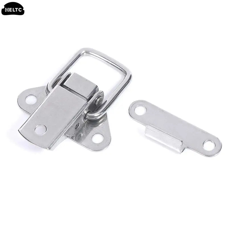 Stainless Steel 304 Locking Latch - Metal Toggle Catch Clasp with Loaded Hinges for Toolbox, Box & Furniture Hardware Accessories