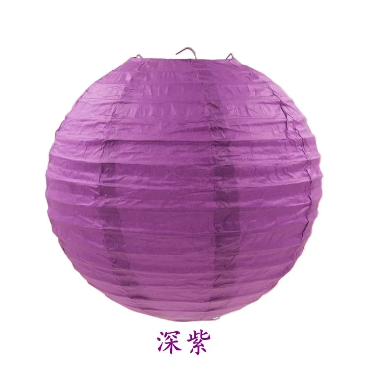 Round Paper Lanterns for Birthday Wedding Party Decor, DIY Hanging Lampion Balls, 4/6/8/10/12/14/16 Inch Craft Supplies