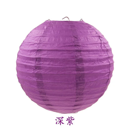 Round Paper Lanterns for Birthday Wedding Party Decor, DIY Hanging Lampion Balls, 4/6/8/10/12/14/16 Inch Craft Supplies