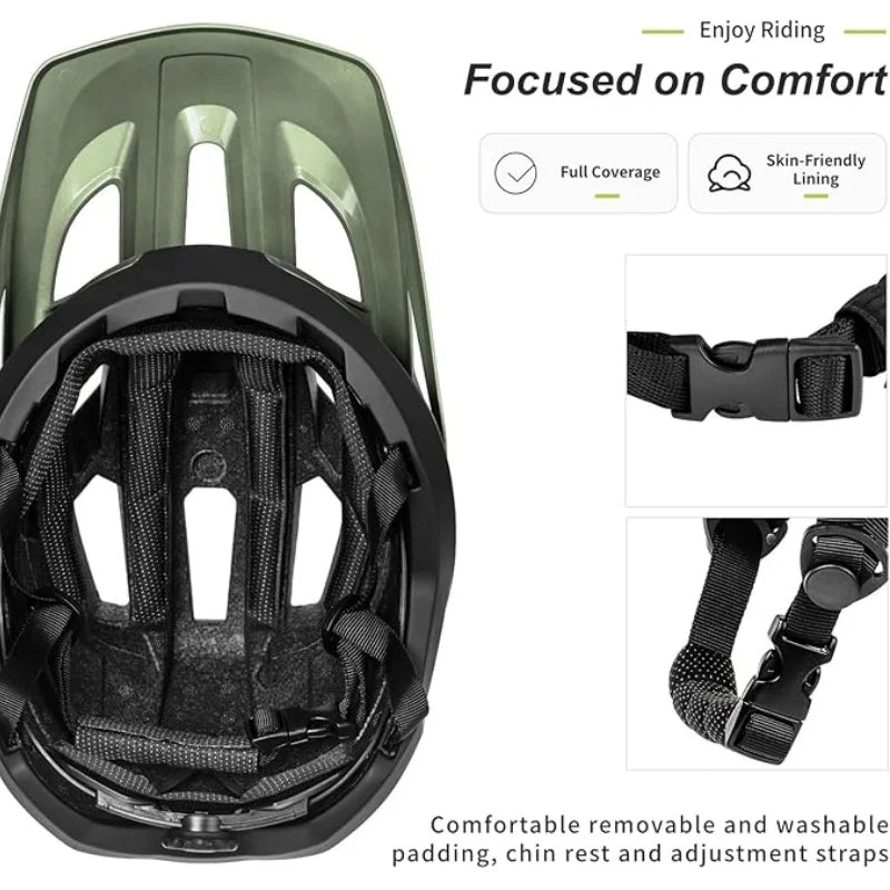 BATFOX MTB Cycling Helmet — Integrally-Molded Mountain Bike Helmet for Speed & Safety
