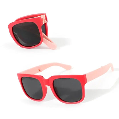 Square Frame Kids Sunglasses – UV400 Foldable Outdoor Eyewear for Toddler Boys & Girls