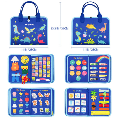 Montessori Toddler Busy Board – Educational Activity for Motor Skills & Baby Learning Toys for Travel
