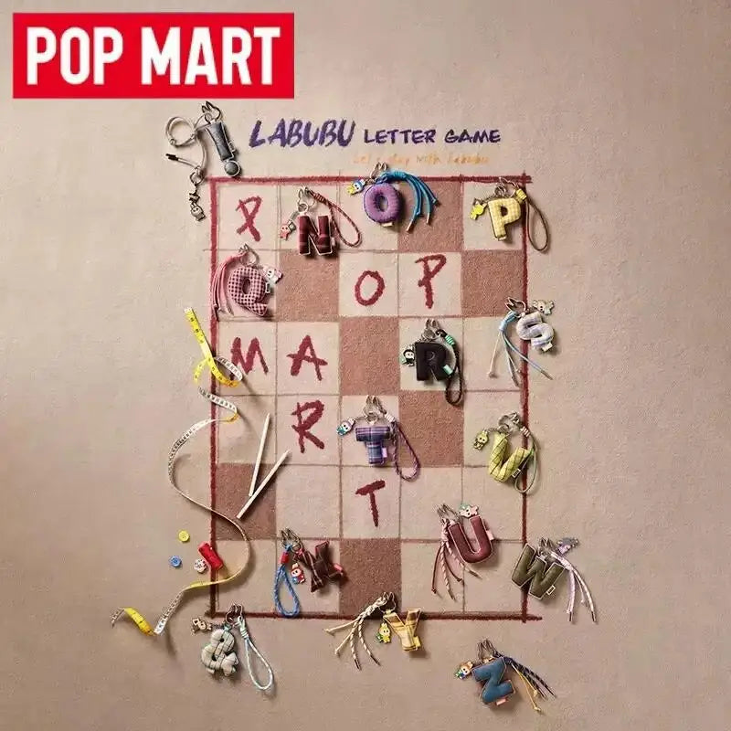 POP MART Labubu The Monsters Pin — Love Series Letter Pendant Blind Box, Mystery Toy Figure Ornament