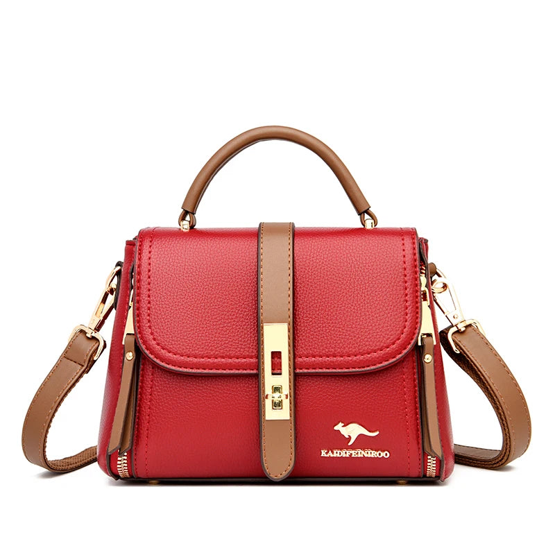 Genuine Leather Women’s Designer Handbag – Luxury Crossbody Messenger & Shoulder Tote Bag