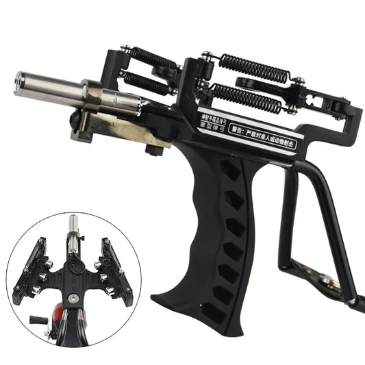 Powerful Metal Slingshot Catapult – Laser Spring Design with Magnetic Wrist Support, Outdoor Hunting & Fishing Sports Shooting Tool