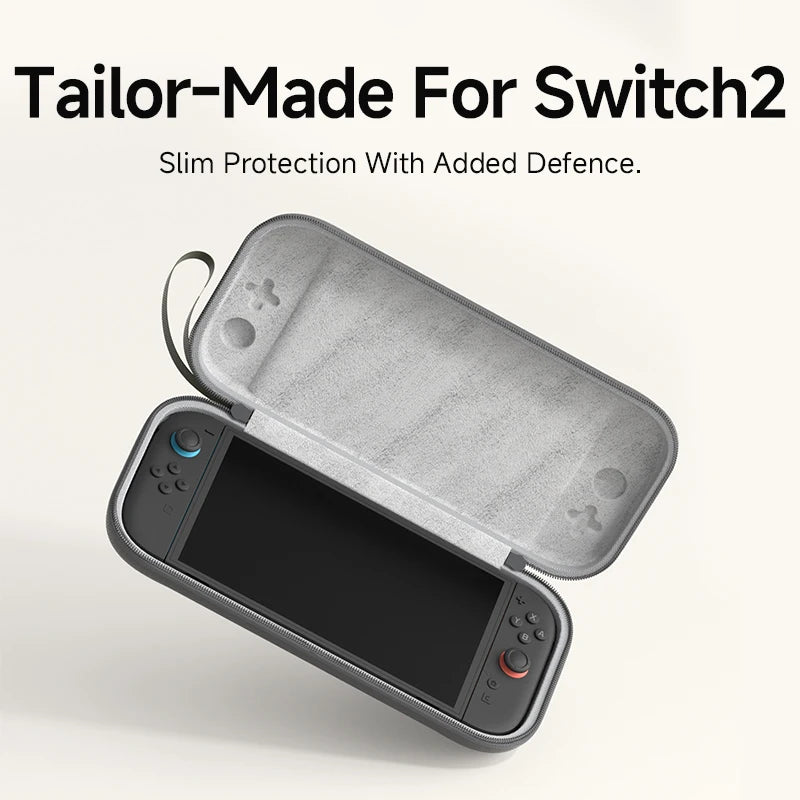 Hagibis Hard Shell Carrying Case for Switch 2 – Portable Travel Bag with 10 Game Cartridge Slots & Protective Cover