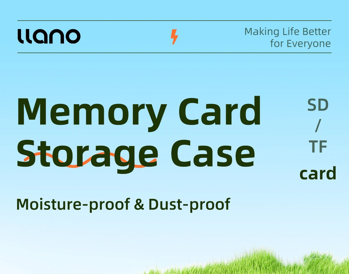 Llano Memory Card Case – Water-Resistant & Anti-Shock Holder for SD, Micro SD & TF Card Storage Organizer