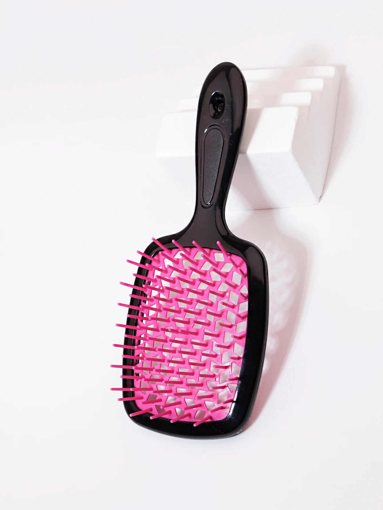 Tangled Hair Combing Massage Brush — Hollow Curly Hair Salon Brush for Real Hair & Wigs