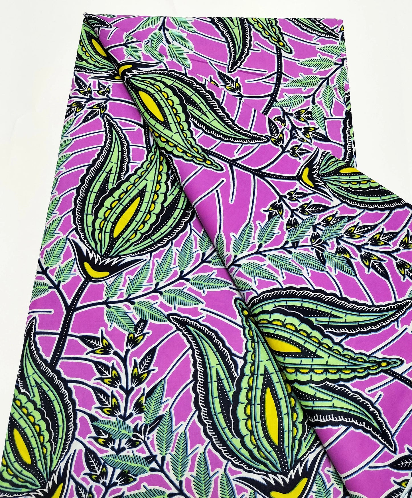 African Real Wax Print Fabric - 100% Cotton Nigerian Ankara Sewing Material for Party Dresses
