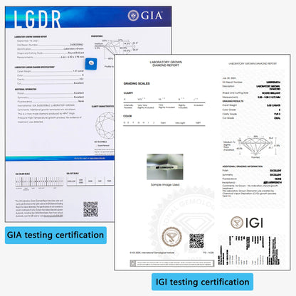 0.1–5CT Super White Lab-Grown Diamond Loose — IGI/GIA Certified, HPHT & CVD, DEFG VVS-SI, Diamond Tester Approved for Wedding Jewelry
