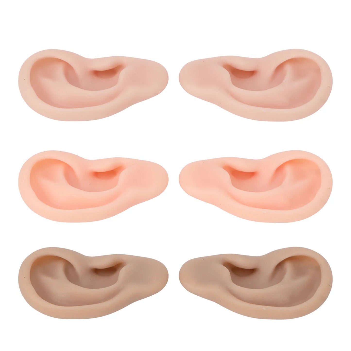 Soft Silicone Ear Model – Flexible Piercing Practice & Earring Display Training Mannequin for Jewelry Showcase & Ear Piercing Practice
