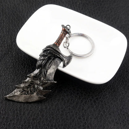 God of War Ragnarok Keychain - Thor Mjolnir Hammer, Leviathan Axe & Blades of Chaos Game Key Ring