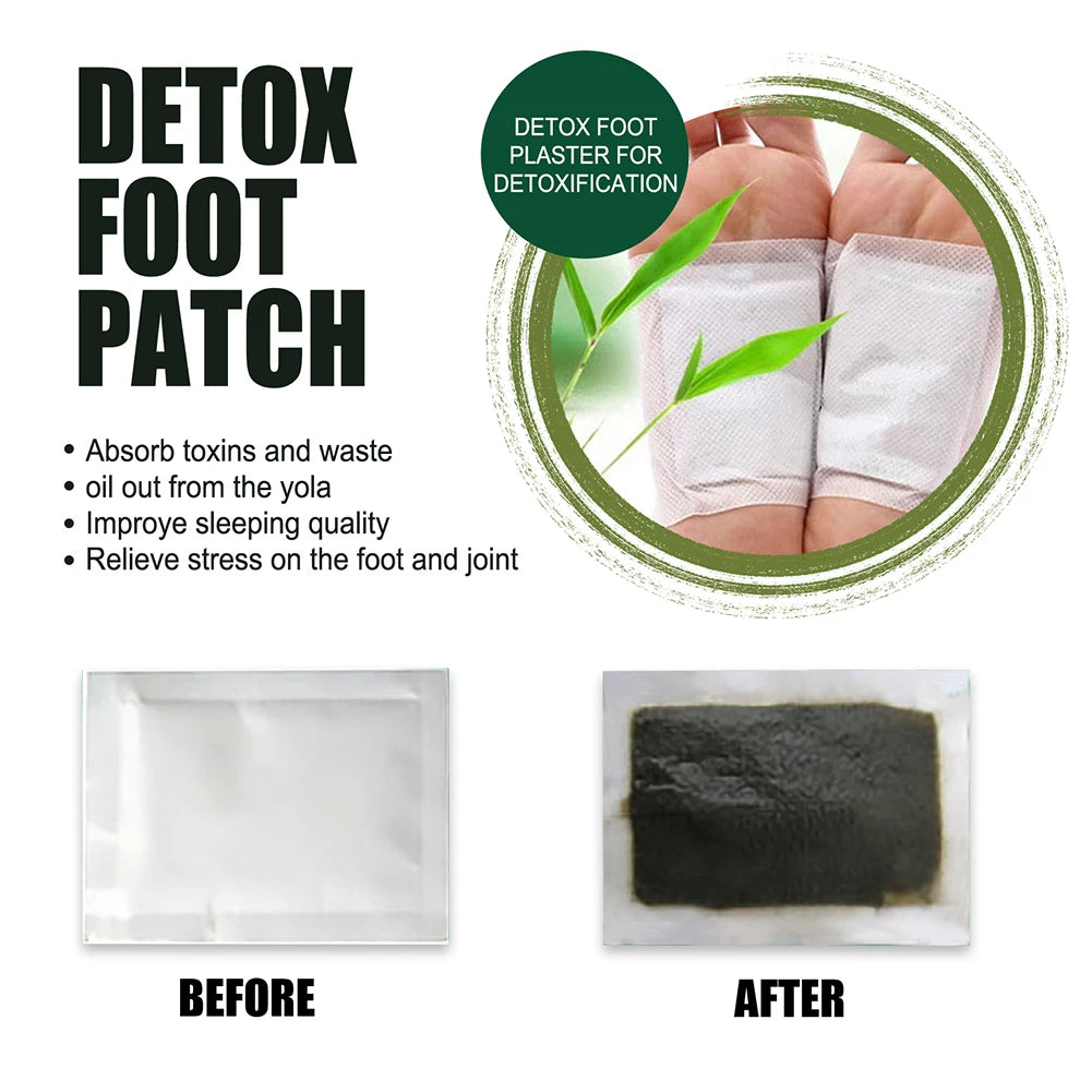 10PCS Herbal Detox Foot Patches – Deep Sleep & Stress Relief | Natural Foot Care Stickers for Body Detox & Relaxation