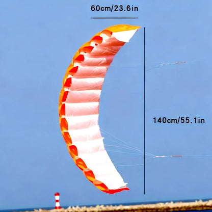 Dual Line Stunt Kite - Nylon Parafoil Power Kite for Beach, Surf, and Beginner Flying Sports