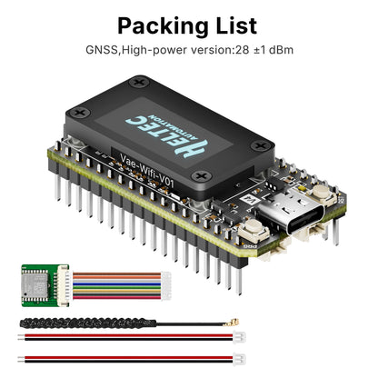 Heltec V4 WiFi LoRa 32 Dev Board - ESP32-S3 SX1262 28dBm 16MB Flash 2MB PSRAM 0.96" OLED for IoT & Mesh Gateway Projects