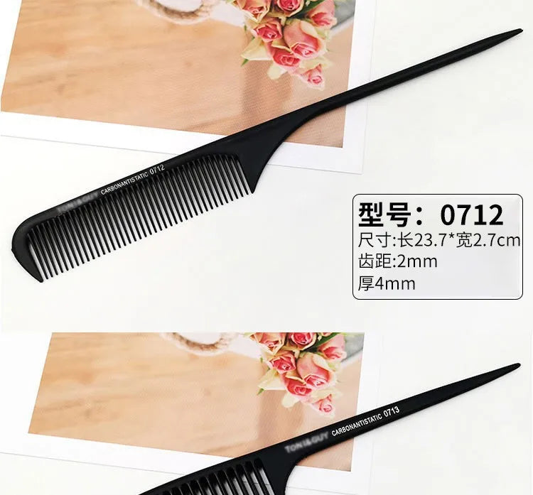 Professional Stainless Steel Hair Tail Comb – Fine Teeth Salon Styling Comb, Spiked Hair Care Tool for Barbers