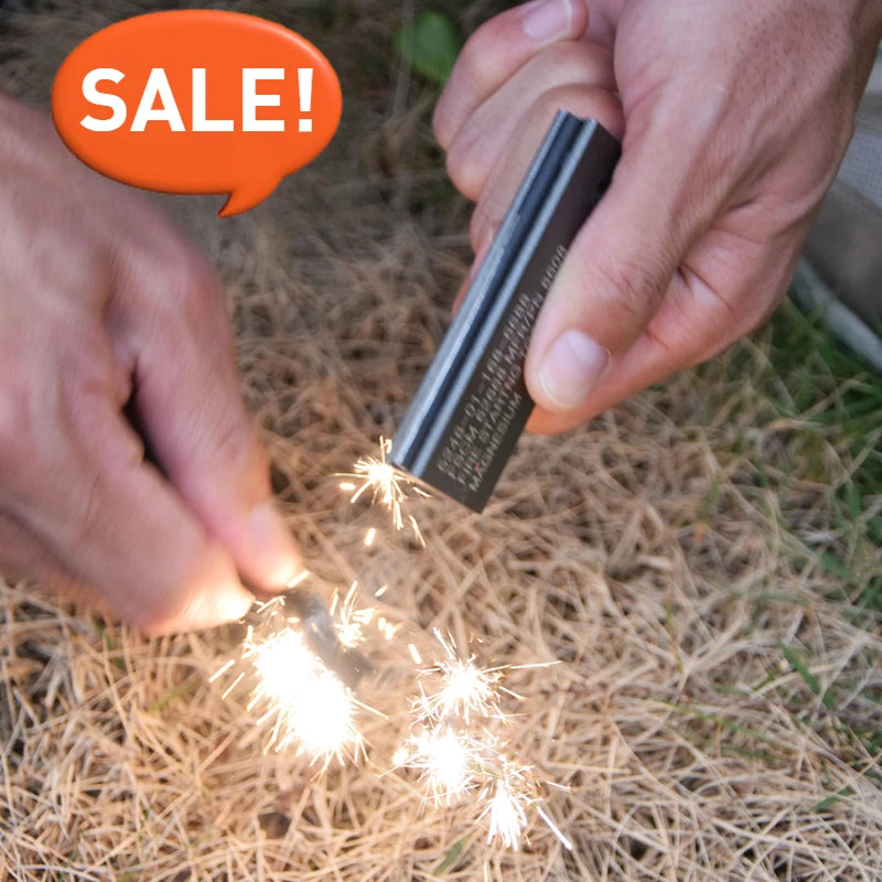 Outdoor Survival Magnesium Flint Fire Starter – American Style Ignition Rod for Camping & Hiking