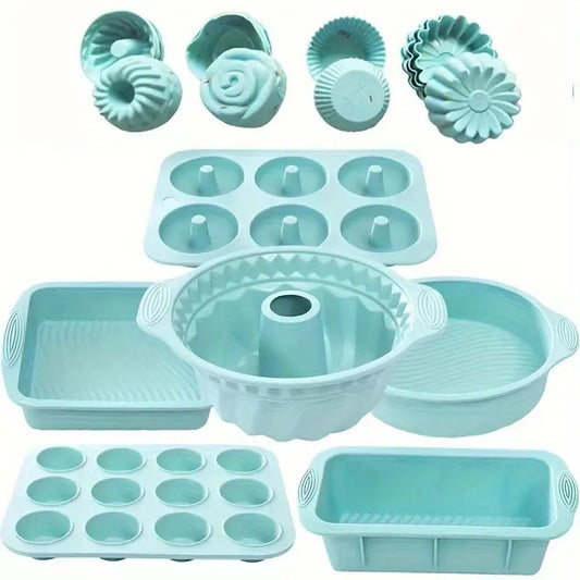 30 Piece Silicone Baking Set - Nonstick Muffin, Cupcake, and Toast Molds for Versatile Baking
